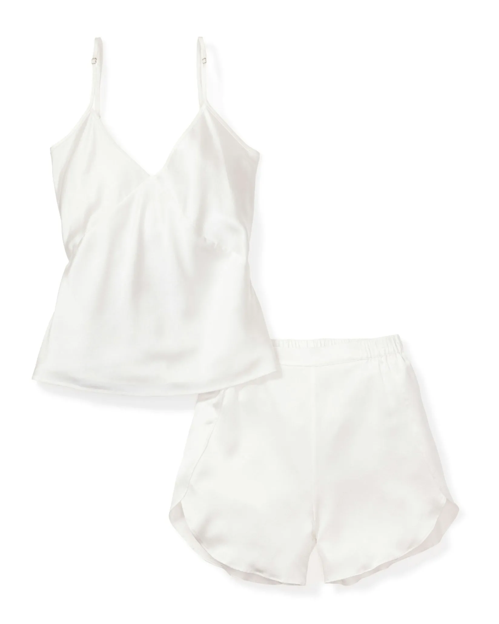 Women Petite Plume Women's Silk Cami Short Set in Pink