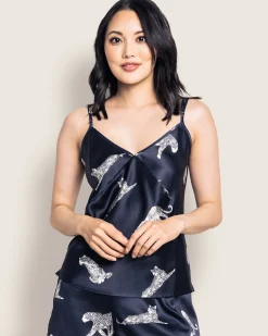 Women Petite Plume Women's Silk Cami Short Set in