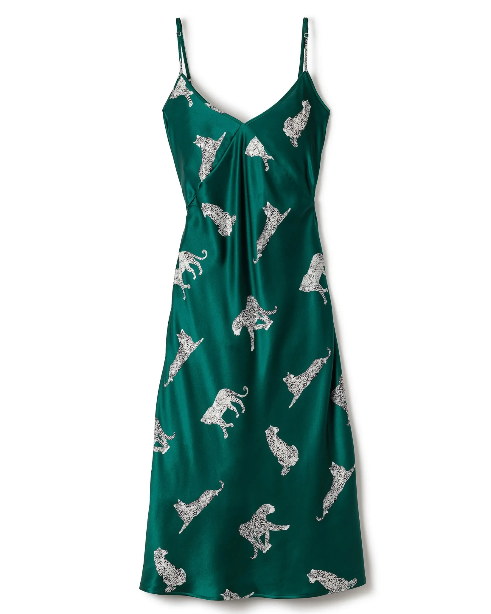 Women Petite Plume Women's Silk Cosette Nightgown in Panthère de Luxe