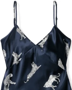 Women Petite Plume Women's Silk Cosette Nightgown in Panthère de Luxe
