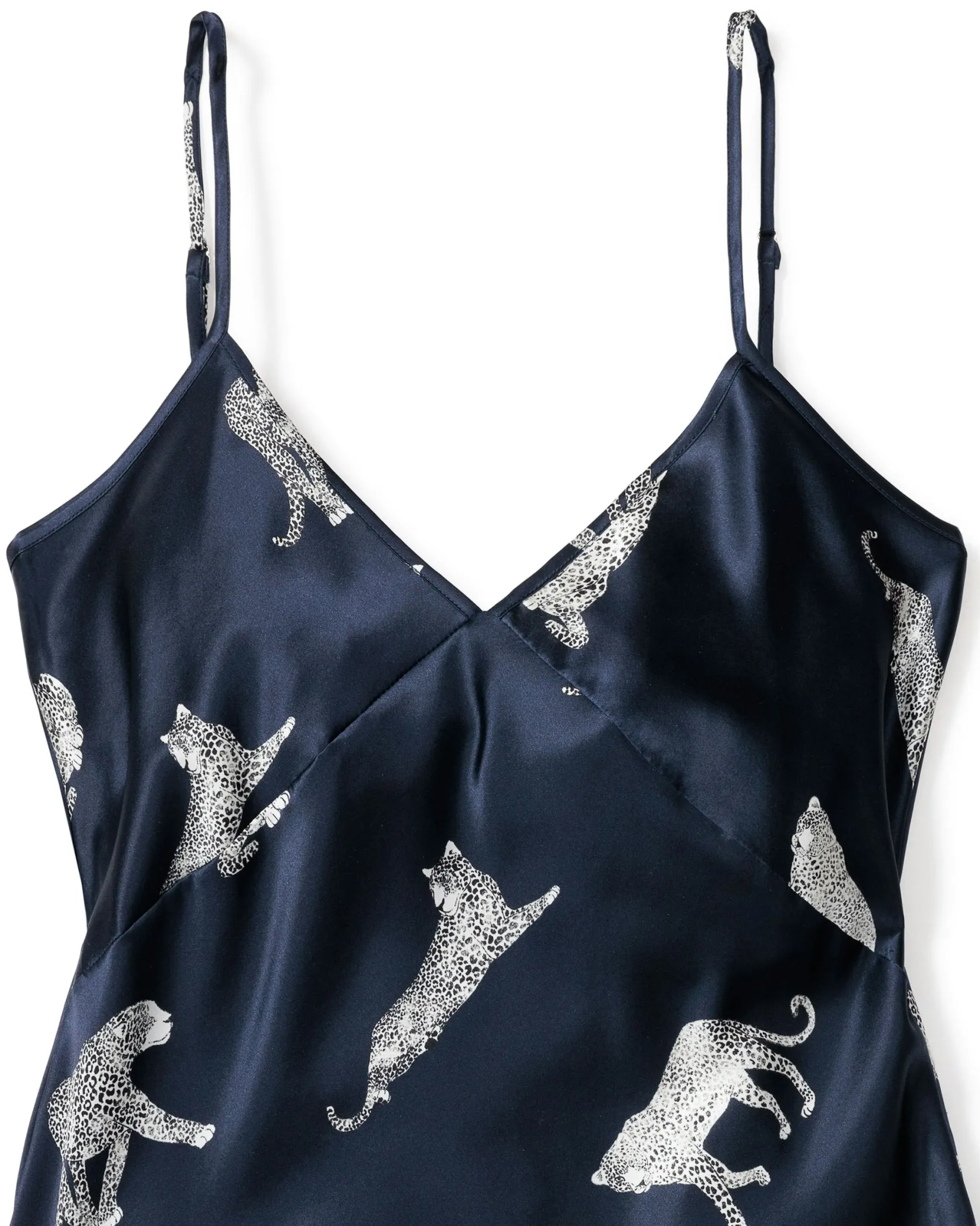 Women Petite Plume Women's Silk Cosette Nightgown in Panthère de Luxe