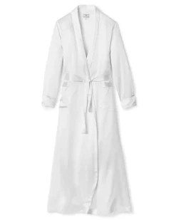 Women Petite Plume Women's Silk Long Robe in Pink
