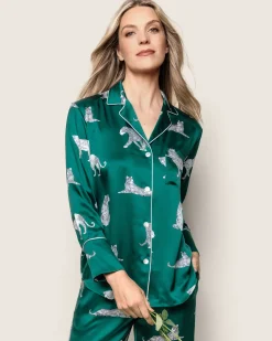 Women Petite Plume Women's Silk Pajama Set in Panthère de Luxe