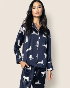 Women Petite Plume Women's Silk Pajama Set in Panthere De Luxe