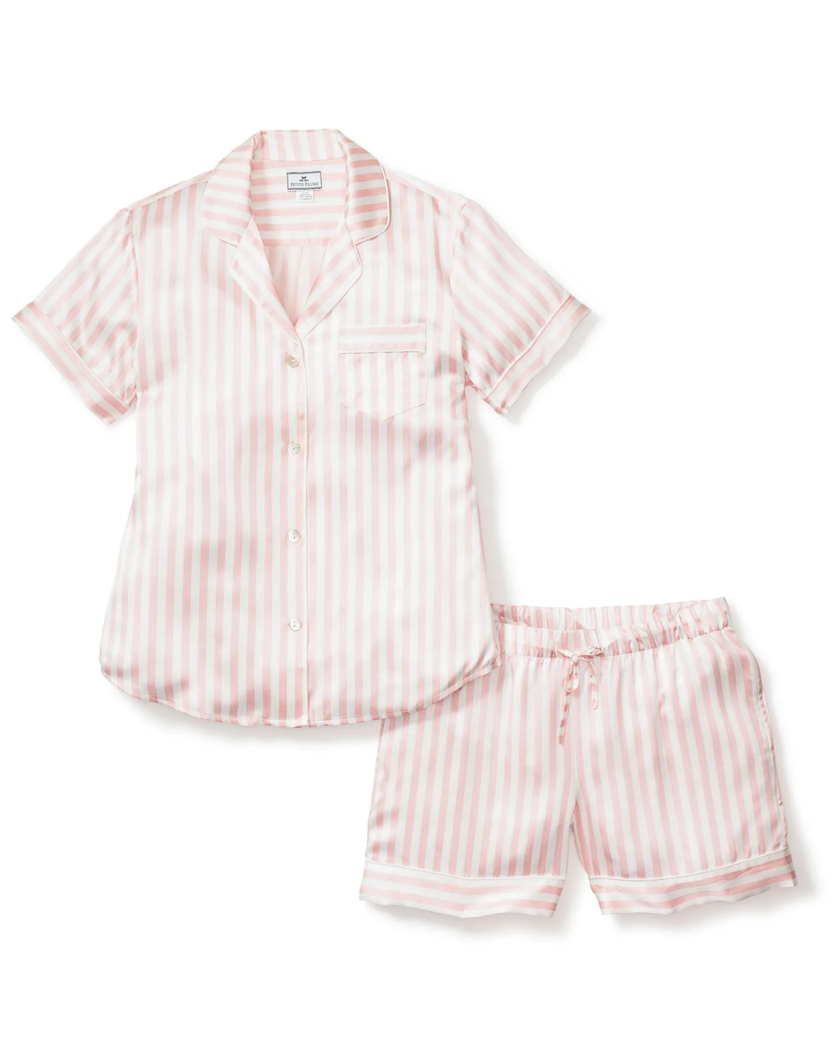 Women Petite Plume Women's Silk Pajama Short Set in s