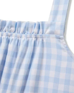 Women Petite Plume Women's Twill Annabelle Nightgown in Light Blue Gingham
