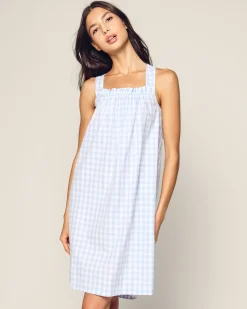 Women Petite Plume Women's Twill Annabelle Nightgown in Pink Gingham