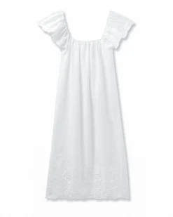 Women Petite Plume Women's Twill Ava Nightgown in White