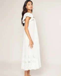 Women Petite Plume Women's Twill Ava Nightgown in White