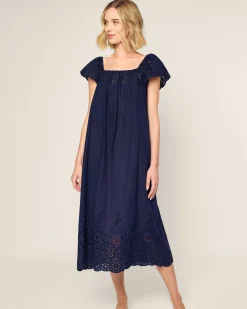 Women Petite Plume Women's Twill Ava Nightgown in White