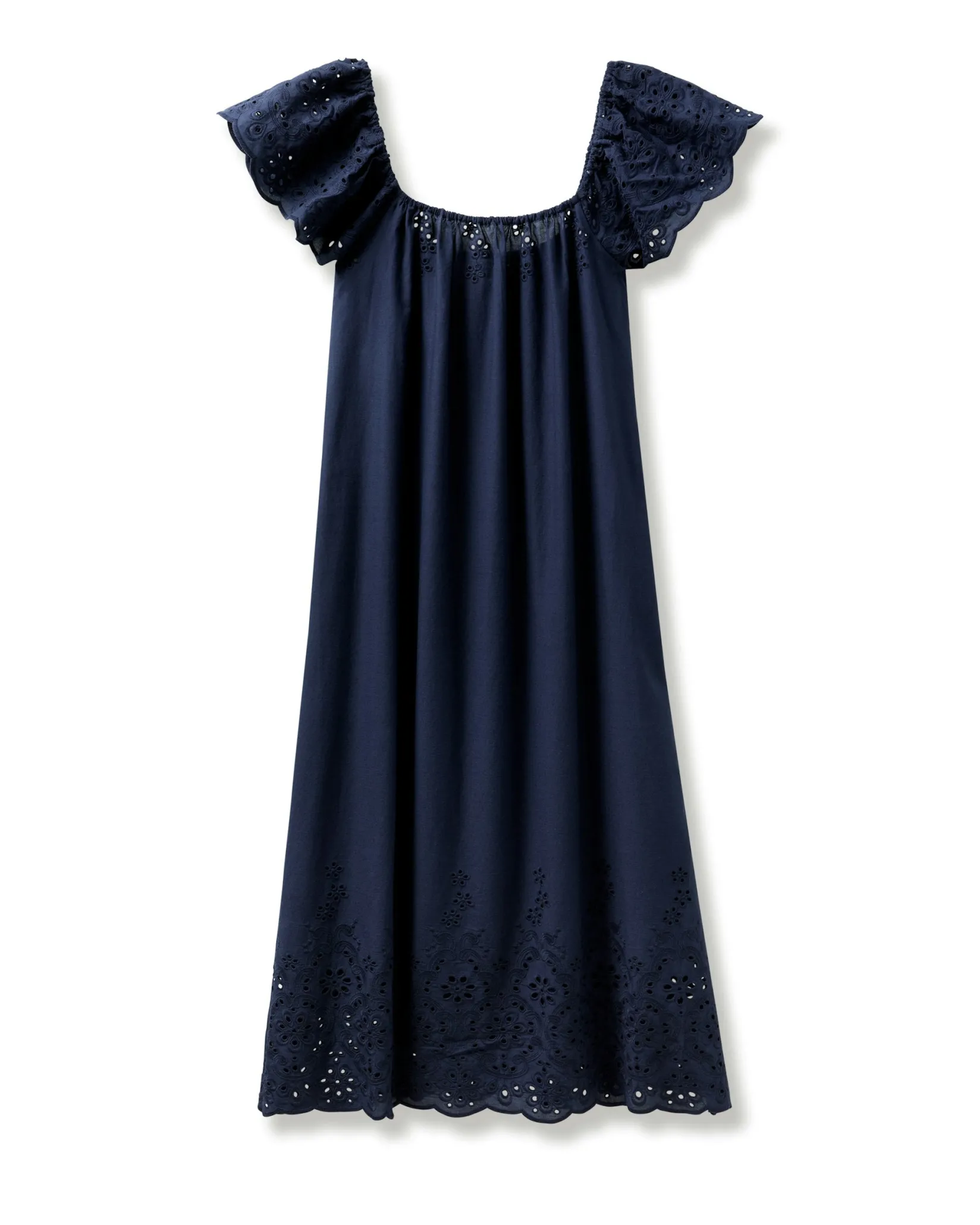 Women Petite Plume Women's Twill Ava Nightgown in Navy