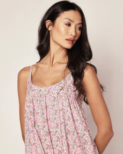 Women Petite Plume Women's Twill Chloe Nightgown in Fleurs de Rose