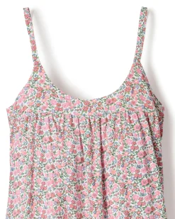 Women Petite Plume Women's Twill Chloe Nightgown in Fleurs de Rose