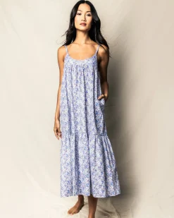 Women Petite Plume Women's Twill Chloe Nightgown in Fleurs de Rose