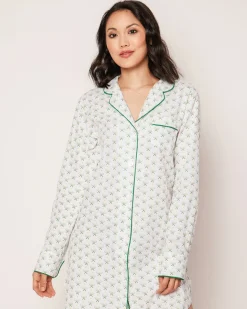 Women Petite Plume Women's Twill Nightshirt in