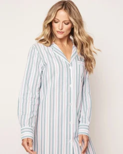 Women Petite Plume Women's Twill Nightshirt in