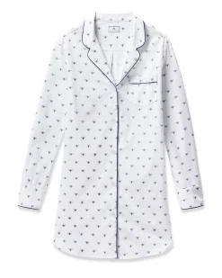 Women Petite Plume Women's Twill Nightshirt in