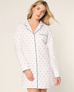 Women Petite Plume Women's Twill Nightshirt in