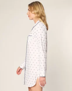 Women Petite Plume Women's Twill Nightshirt in