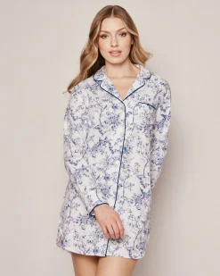 Women Petite Plume Women's Twill Nightshirt in
