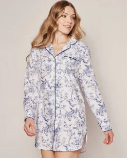 Women Petite Plume Women's Twill Nightshirt in