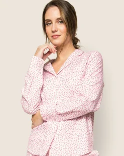 Women Petite Plume Women's Twill Pajama Set in Sweethearts