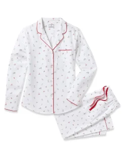 Women Petite Plume Women's Twill Pajama Set in Coastal Charms