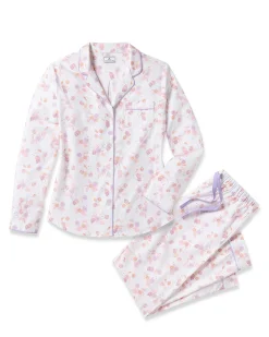 Women Petite Plume Women's Twill Pajama Set in Coastal Charms