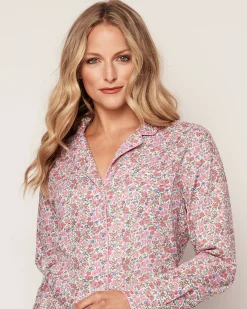 Women Petite Plume Women's Twill Pajama Set in Fleurs de Rose
