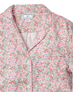 Women Petite Plume Women's Twill Pajama Set in Fleurs de Rose
