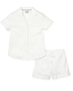 Women Petite Plume Women's Twill Pajama Short Set in