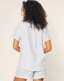 Women Petite Plume Women's Twill Short Sleeve Short Set in